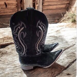Dalcala Black Western Cowboy Boots Sz 46